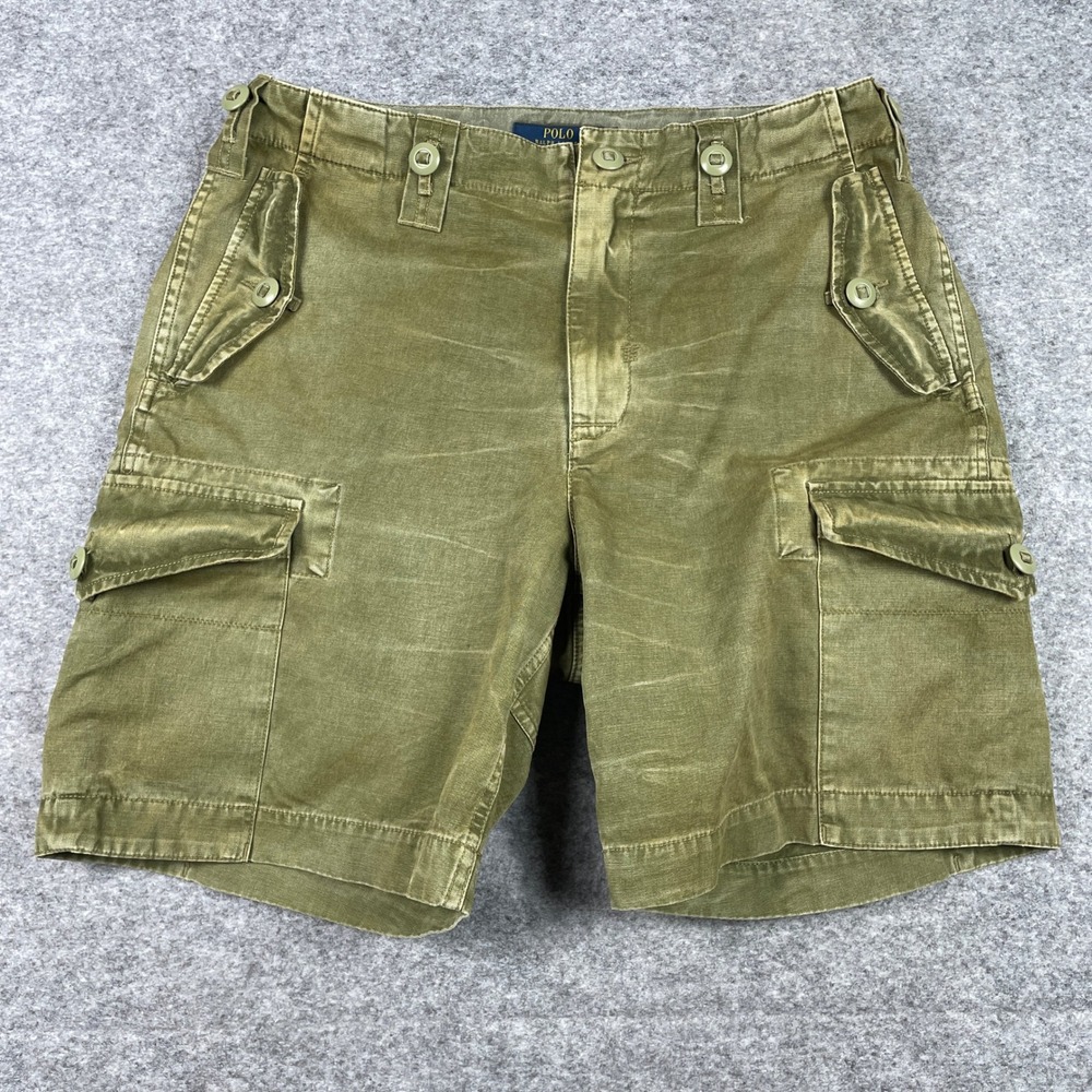 Polo Ralph Lauren Cargo Shorts Womens 6 Olive Green Military Utility Hiking